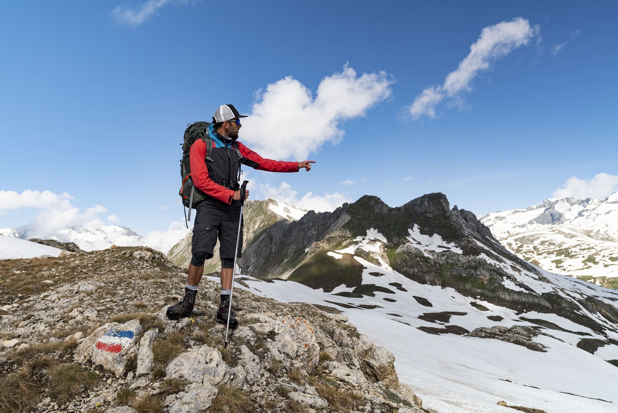 Tour des glaciers du Mont Pourri Votre guide en plein travail