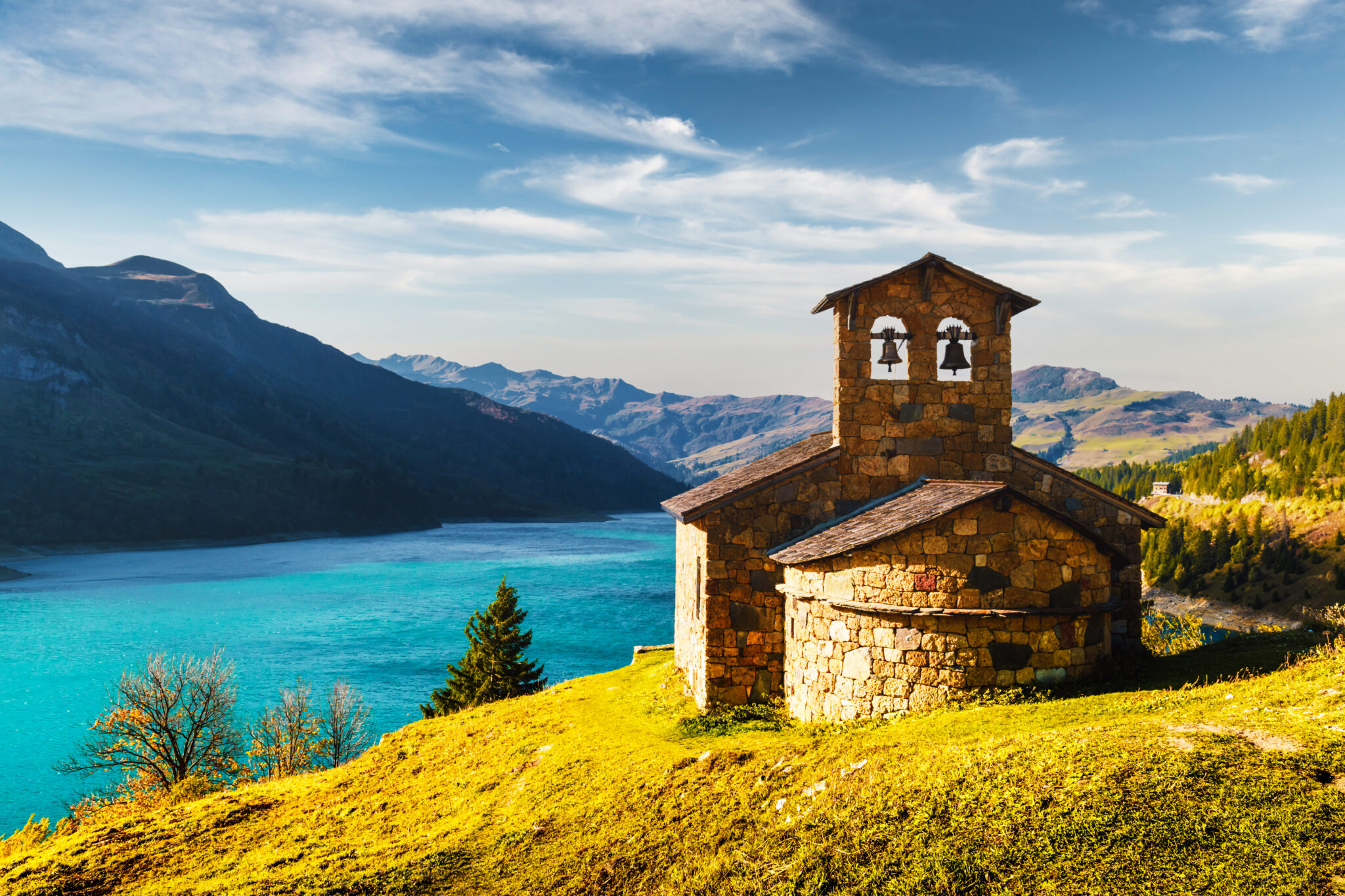 chapelle et lac de Roseland